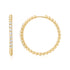 Gold Large Claw Sphere Beaded Hoop Earrings